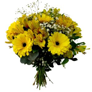 Bouquet de Gerberas Amarelas com Astromelia