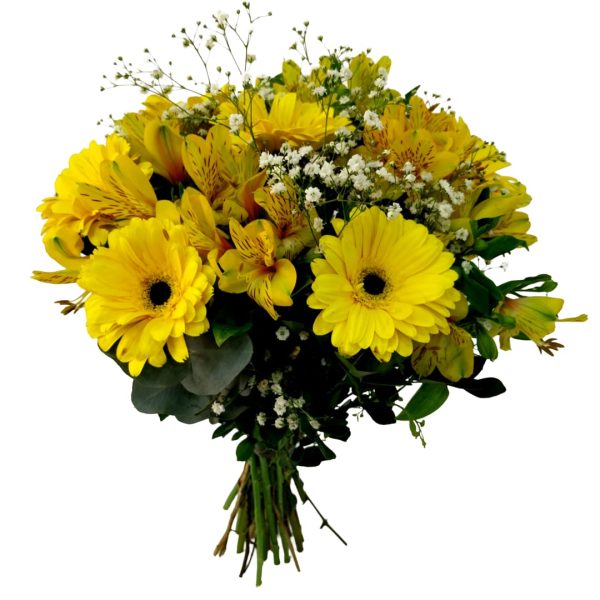 Bouquet de Gerberas Amarelas com Astromelia
