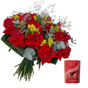 Bouquet com 24 Rosas Colombianas Grátis Lidht 37g