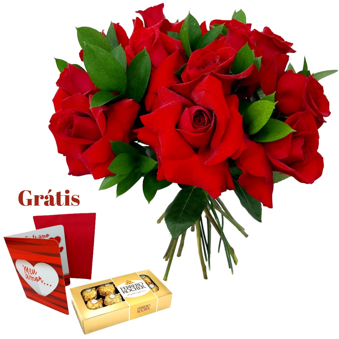 Produto em Promoção (2) 12 Rosas Colombianas