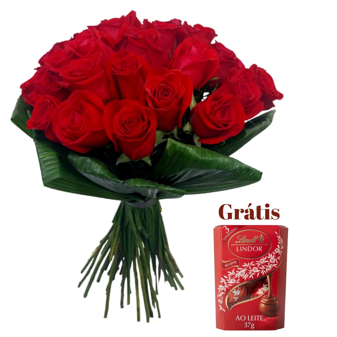 Bouquet 12 Rosas colombianas S Folhagem ( Promoção )