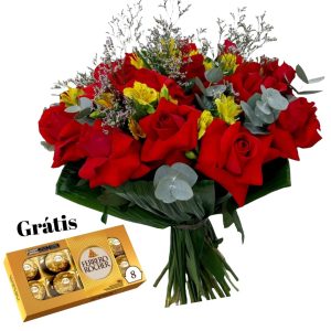Bouquet com 24 rosas Colombianas ( Prom )
