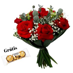 Bouquet com 6 Rosas Colombianas ( Promo)
