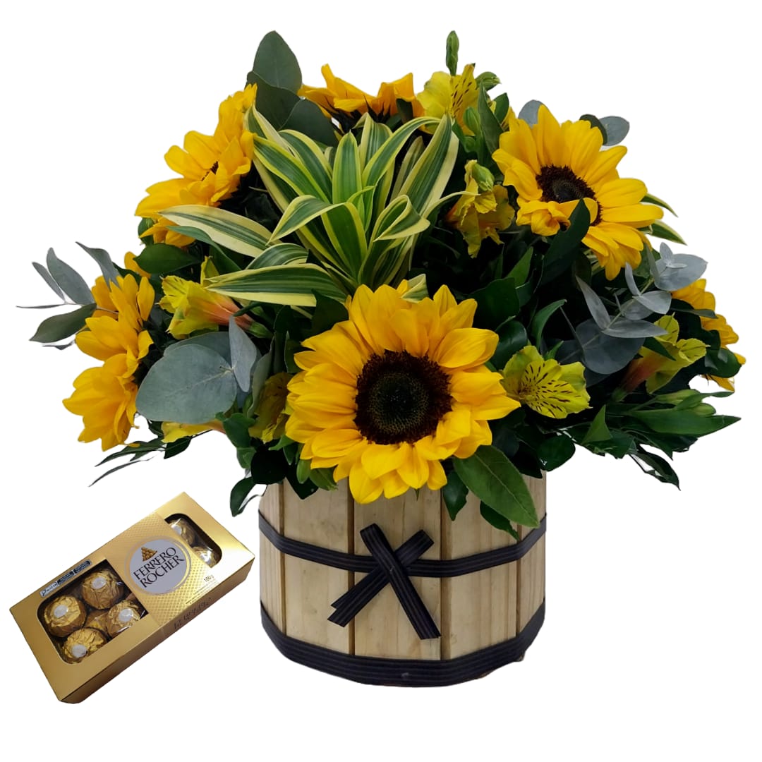 Cesta de Redonda de Girassol