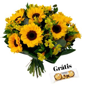 Bouquet de Girassol com astromelia