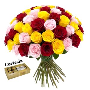 Bouquet 24 Rosas Colombianas sem folhagem