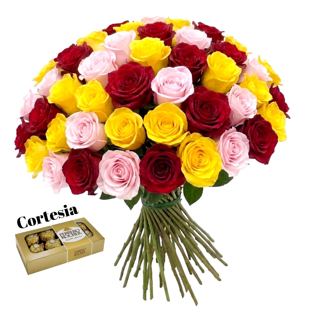 Bouquet 24 Rosas Colombianas sem folhagem