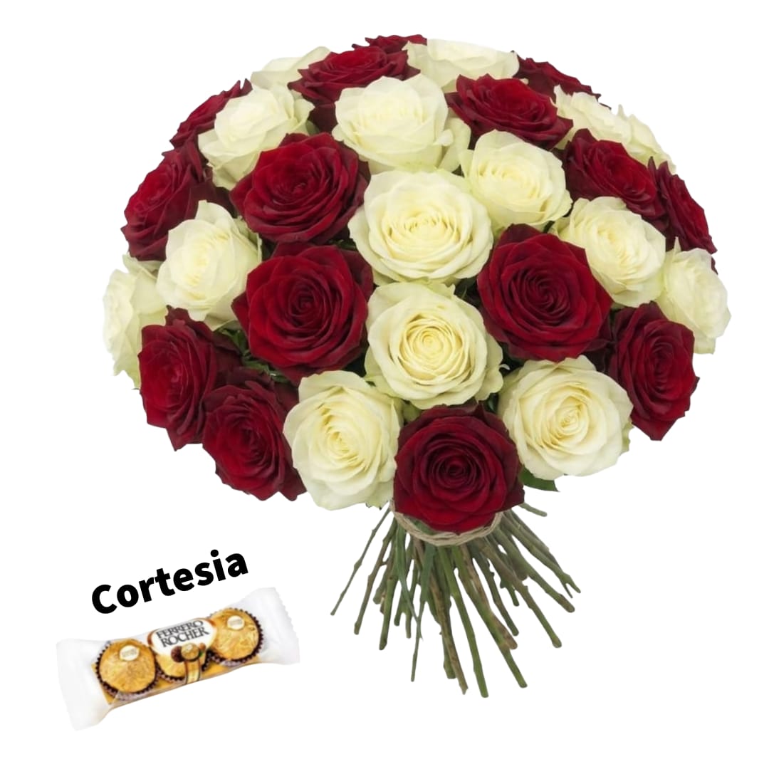 Bouquet Alma Gêmea 30 rosas Colombianas