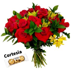 Bouquet com 24 Rosas Colombianas ( Promoção )