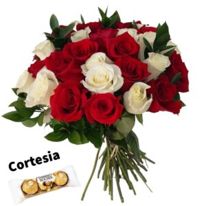 Bouquet Alma Gêmea 30 rosas Colombianas