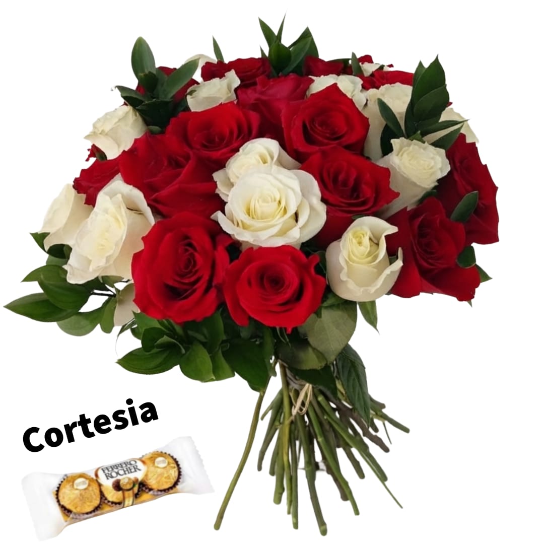 Bouquet Alma Gêmea 30 rosas Colombianas